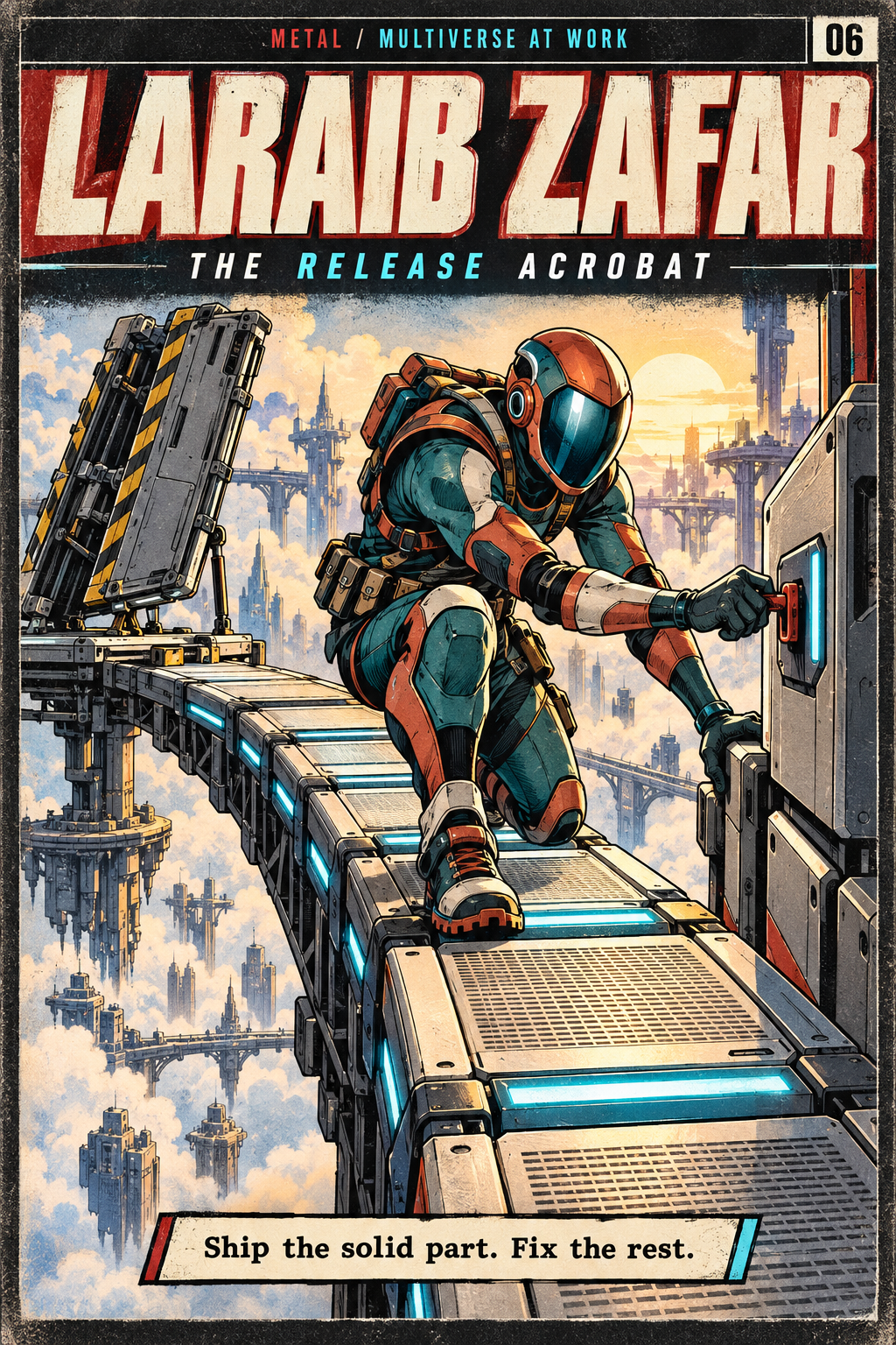 Laraib Zafar — THE RELEASE ACROBAT original workplace superhero comic cover